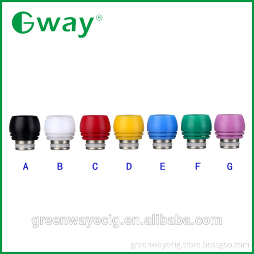 Hottest selling SS derlin drip tips 510/ego resin atty drip tip factory price by Greenway